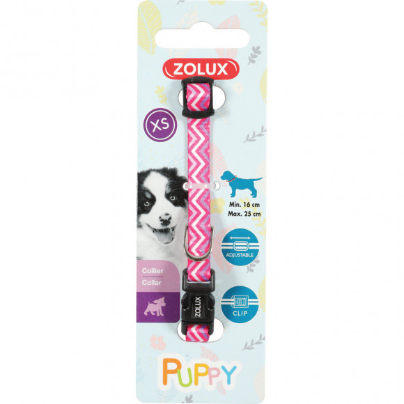 Collier Puppy Pixie. 8 Mm .16 À 25 Cm. Couleur Rose. Pour Chiots - Zolux - Zo-466741ros