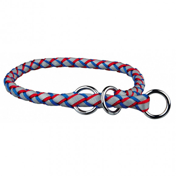 Collier Cavo. Taille L. 47-55 Cm Ø18 Mm. Semi Étrangleur  Bleu-rouge - Trixie - Tr-13632