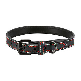 Collier Cuir. Taille L.  Couleur Anthracite. Dimensions: 47-54 Cm/25 Mm. Pour Chien - Trixie - Tr-17918
