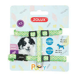 Harnais Xs Puppy Pixie. 8 Mm. 18 À 29 Cm. Couleur Vert. Pour Chiots - Zolux - Zo-466743ver