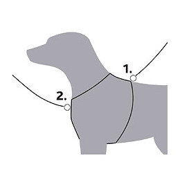 Harnais Trekking Pour Chien. Taille M-l. Couleur Rose / Gris Graphite. - Trixie - Tr-1997311