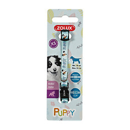 Collier Puppy Mascotte. 8 Mm .16 À 25 Cm. Couleur Bleu. Pour Chiots - Zolux - Zo-466735ble