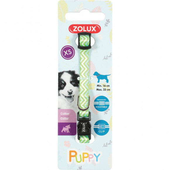 Collier Puppy Pixie. 8 Mm .16 À 25 Cm. Couleur Vert. Pour Chiots - Zolux - Zo-466741ver