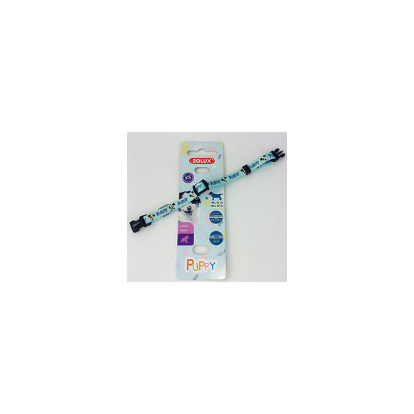 Collier Puppy Mascotte. 8 Mm .16 À 25 Cm. Couleur Bleu. Pour Chiots - Zolux - Zo-466735ble
