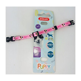 Collier Puppy Mascotte. 8 Mm .16 À 25 Cm. Couleur Rose. Pour Chiots - Zolux - Zo-466735ros