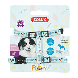 Harnais Xs Puppy Mascotte. 8 Mm. 18 À 29 Cm. Couleur Bleu. Pour Chiots - Zolux - Zo-466737ble