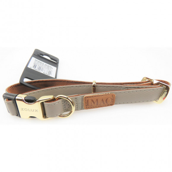 Collier Imao Mayfair. 20 Mm. Réglable. Couleur Taupe. Pour Chien. - Zolux - Zo-466769tau