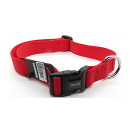 Collier Nylon . Taille 50 - 80  Cm . 40 Mm . Couleur Rouge. Pour Chien. - Zolux - Zo-463670r