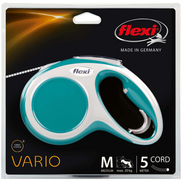 Max 20 Kg Cordon 5 M. Laisse Flexi Vario Turquoise Pour Chien - Flexi - Fl-1032268