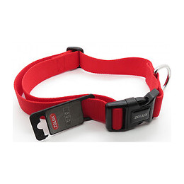 Collier Nylon . Taille 50 - 80  Cm . 40 Mm . Couleur Rouge. Pour Chien. - Zolux - Zo-463670r