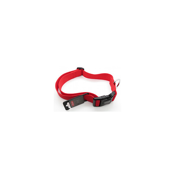Collier Nylon . Taille 50 - 80  Cm . 40 Mm . Couleur Rouge. Pour Chien. - Zolux - Zo-463670r