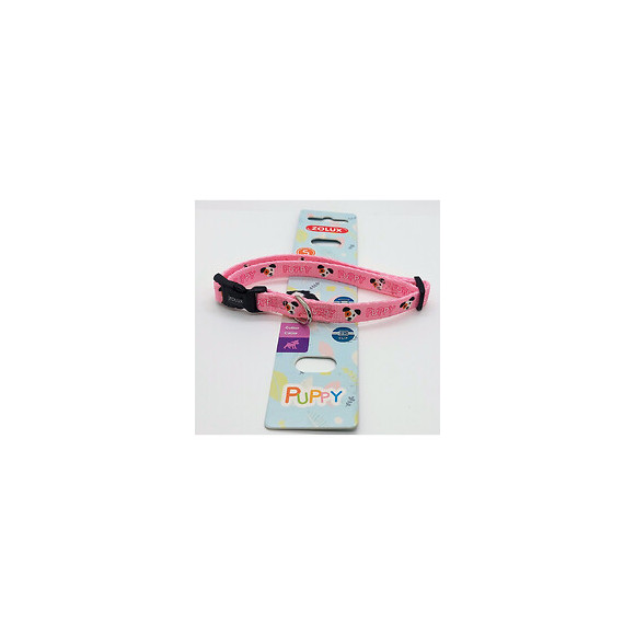 Collier Puppy Mascotte. 13 Mm. 25 À 39 Cm. Couleur Rose. Pour Chiots - Zolux - Zo-466738ros
