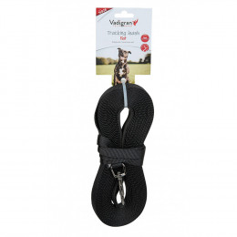 Laisse De Pistage Nylon Plat. 10 Mètres X 15 Mm. Couleur Noir. Pour Chien. - Vadigran - Va-16828