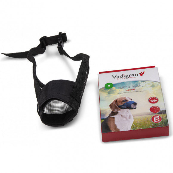 Muselière Réglable En Nylon, Cou De 22 À 38 Cm. T M. Pour Chien Type Labrador.. - Vadigran - Va-15633