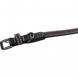 Collier Cuir. Taille  M.  Couleur Anthracite. Dimensions: 36-43 Cm/20 Mm. Pour Chien - Trixie - Tr-17916