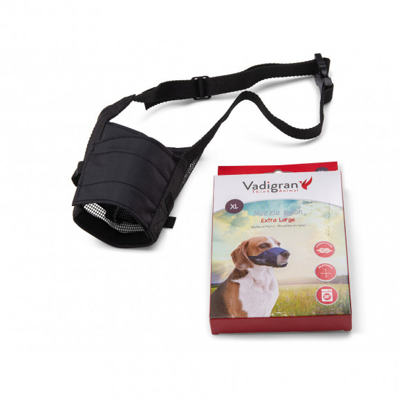 Muselière Réglable En Nylon, Cou De 28 À 46 Cm. T Xl. Pour Chien Type St. Bernard - Vadigran - Va-15635