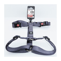 Harnais H Ziggi Bleu Granite . Tour De Cou 45 -65 Cm. 20 Mm . Taille L/xl. Pour Chien. - Flamingo Pet Products - Fl-64239