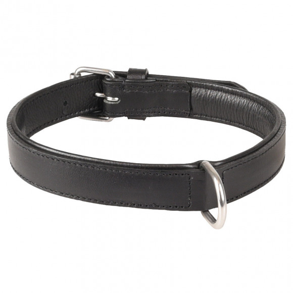 Collier Cuir Arizona Noir. Taille L 40-46 Cm. Pour Chien. - Flamingo Pet Products - Fl-520037