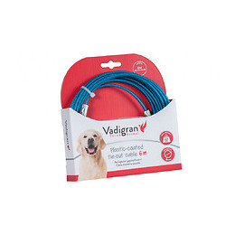Câble D'attache Gainée Plastique Bleu 6 Mètres. Max 23 Kg Pour Chien. - Vadigran - Va-13594