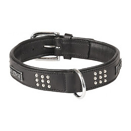 Collier Cuir Sedona Noir. Taille L/xl 43-50 Cm. Pour Chien. - Flamingo Pet Products - Fl-520053