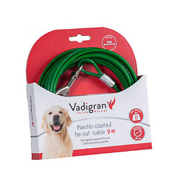 Câble D'attache Gainée Plastique Vert 9 Mètres. Max 23 Kg Pour Chien. - Vadigran - Va-13595