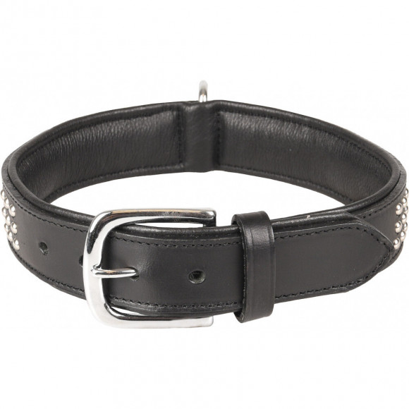 Collier Cuir Sedona Noir. Taille L/xl 43-50 Cm. Pour Chien. - Flamingo Pet Products - Fl-520053