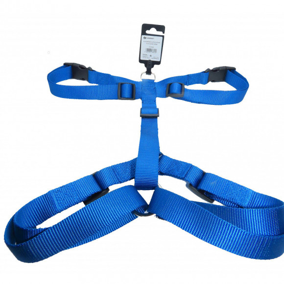 Harnais H Ziggi Bleu. Tour De Cou 70 -110 Cm. 25 Mm . Taille Xxl+. Pour Chien. - Flamingo Pet Products - Fl-519905
