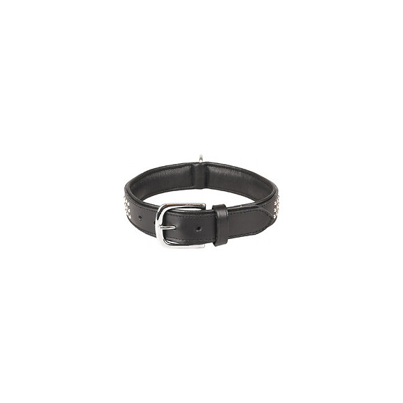 Collier Cuir Sedona Noir. Taille L/xl 43-50 Cm. Pour Chien. - Flamingo Pet Products - Fl-520053