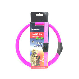 Collier Jumbo De 35 À 64 Cm. Visio Light Led. Couleur Rose - Flamingo Pet Products - Fl-519766