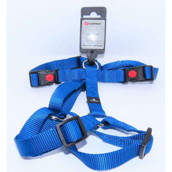 Harnais H Ziggi Bleu  . Tour De Cou 45 -65 Cm. 20 Mm . Taille L/xl. Pour Chien. - Flamingo Pet Products - Fl-519903
