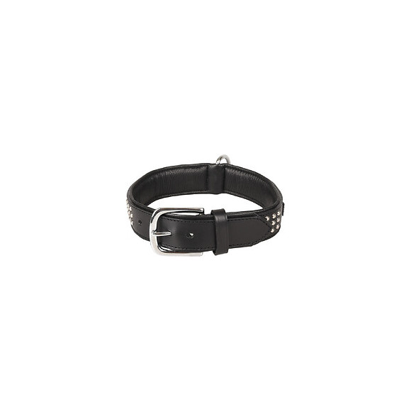 Collier Cuir Sedona Noir. Taille L 39-45 Cm. Pour Chien. - Flamingo Pet Products - Fl-520052
