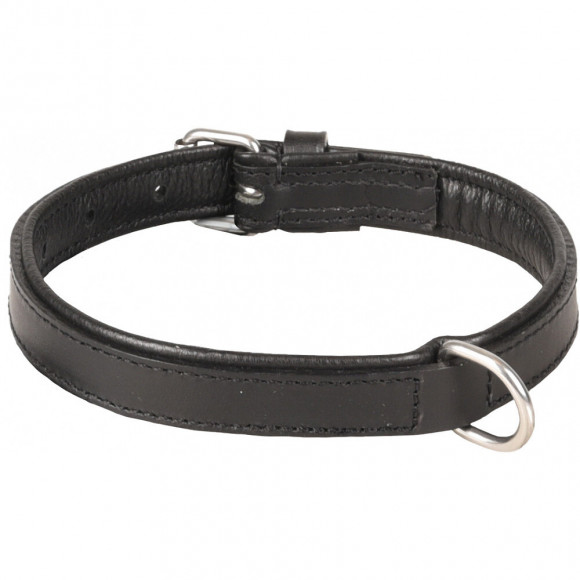 Collier Cuir Arizona Noir. Taille S/m 30-37 Cm. Pour Chien. - Flamingo Pet Products - Fl-520035