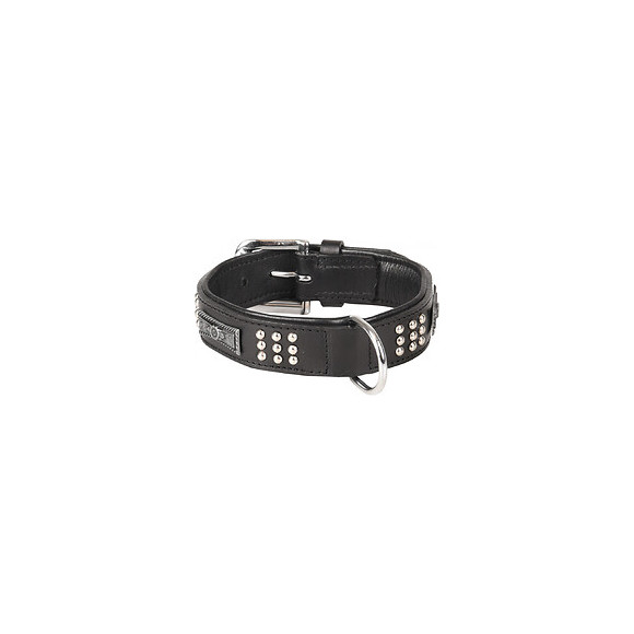 Collier Cuir Sedona Noir. Taille S/m 31-35 Cm. Pour Chien. - Flamingo Pet Products - Fl-520050