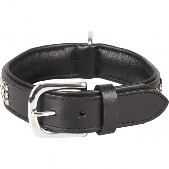 Collier Cuir Sedona Noir. Taille S/m 31-35 Cm. Pour Chien. - Flamingo Pet Products - Fl-520050
