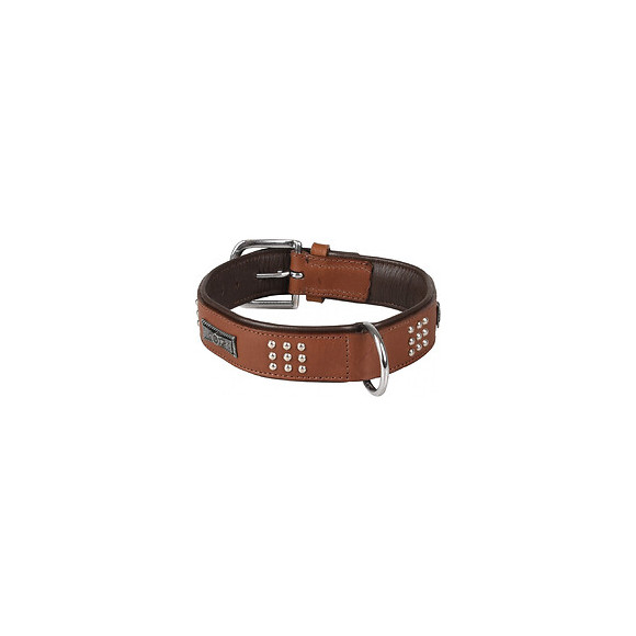 Collier Cuir Sedona Brun. Taille L 39-45 Cm. Pour Chien. - Flamingo Pet Products - Fl-520059