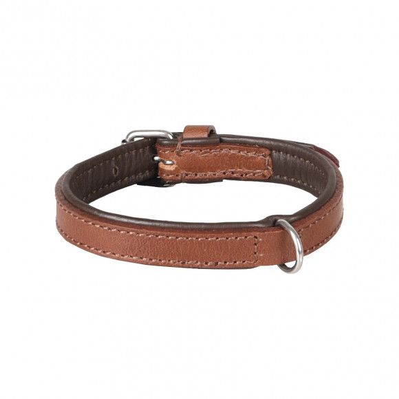 Collier Cuir Arizona Brun. Taille Xs/s 23-27 Cm. Pour Chien. - Flamingo Pet Products - Fl-520041