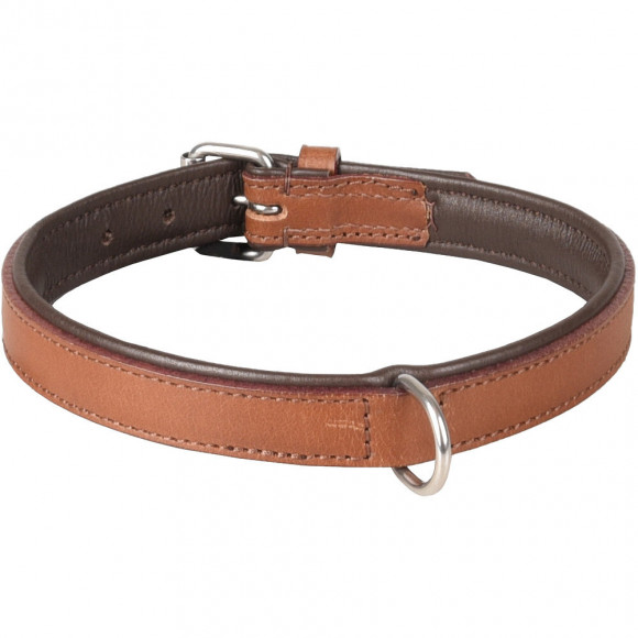 Collier Cuir Arizona Brun. Taille M 36-42 Cm. Pour Chien. - Flamingo Pet Products - Fl-520044