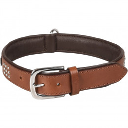 Collier Cuir Sedona Brun. Taille Xxl 51-60 Cm. Pour Chien. - Flamingo Pet Products - Fl-520062