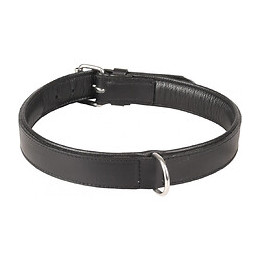 Collier Cuir Arizona Noir. Taille Xxl 52-61 Cm. Pour Chien. - Flamingo Pet Products - Fl-520040