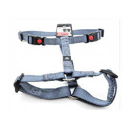 Harnais H Ziggi Bleu Granite . Tour De Cou 35 -50 Cm. 15 Mm . Taille S/m. Pour Chien. - Flamingo Pet Products - Fl-64235