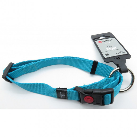 Collier Ziggi Turquoise 40 -55 Cm. 20 Mm . Taille M. Pour Chien. - Flamingo Pet Products - Fl-519871