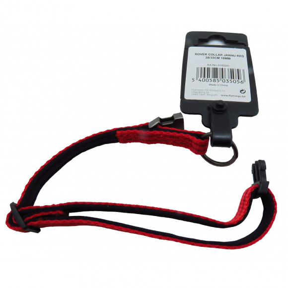 Collier Jannu Rouge Réglable De 20 À 35 Cm 10 Mm. Taille S. Pour Chien - Flamingo Pet Products - Fl-516920