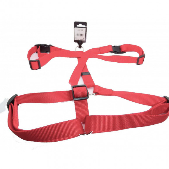 Harnais H Ziggi Rouge . Tour De Cou 70 -110 Cm. 25 Mm . Taille Xxl+. Pour Chien. - Flamingo Pet Products - Fl-65335