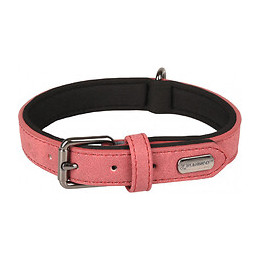 Collier Taille M. En Simili Cuir Et Néoprène . Delu, Couleur Rouge. Pour Chien. - Flamingo Pet Products - Fl-519281
