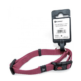 Collier Ziggi Rouge Cerise  30 -45 Cm. 15 Mm . Taille S.  Pour Chien. - Flamingo Pet Products - Fl-519914