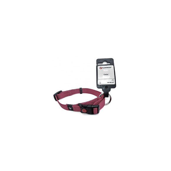 Collier Ziggi Rouge Cerise  30 -45 Cm. 15 Mm . Taille S.  Pour Chien. - Flamingo Pet Products - Fl-519914