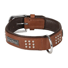 Collier Cuir Sedona Brun. Taille M 34-40 Cm. Pour Chien. - Flamingo Pet Products - Fl-520058