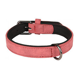 Collier Taille M. En Simili Cuir Et Néoprène . Delu, Couleur Rouge. Pour Chien. - Flamingo Pet Products - Fl-519281