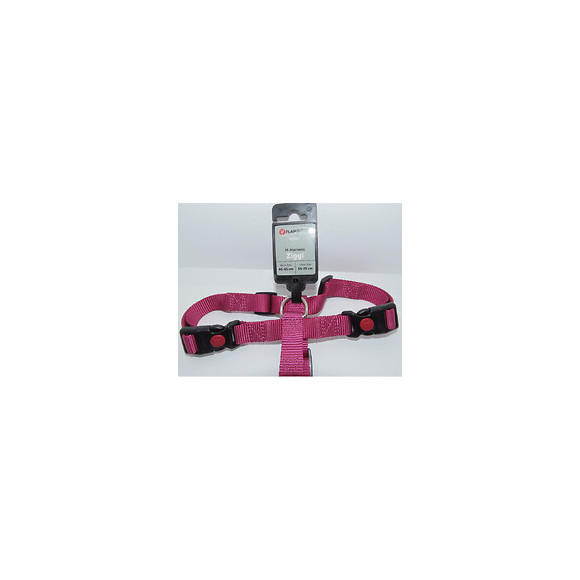 Harnais H Ziggi Rouge Cerise. Tour De Cou 45 -65 Cm. 20 Mm . Taille L/xl. Pour Chien. - Flamingo Pet Products - Fl-519925