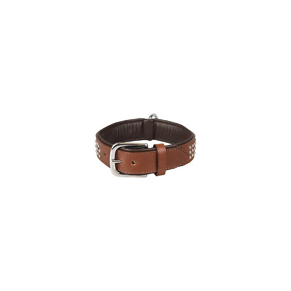 Collier Cuir Sedona Brun. Taille M 34-40 Cm. Pour Chien. - Flamingo Pet Products - Fl-520058
